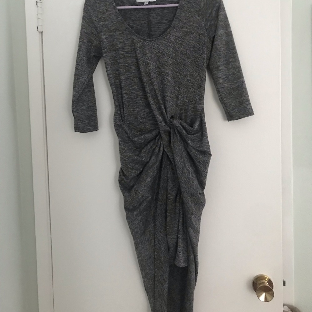 Gray tiered dress